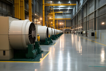 Obraz premium Generators at the Hoover Dam, Hydroelectric Power Production and Engineering Marvel