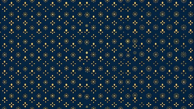 Minimalist background. Golden geometric seamless pattern with tiny floral shapes, small crosses. Simple abstract minimal texture in gold and white color. Modern luxury design.
