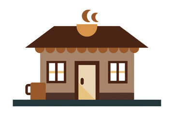  Coffee house isolated vector illustrations vector art illustration