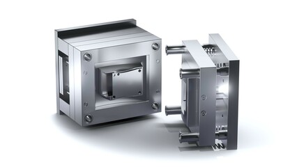 3D injection mold, plastic, resin, mold. Cups, boxes, toolboxes. The production process for Plastic injection mold. Injection molding machine used for the forming of plastic parts using polymers.	