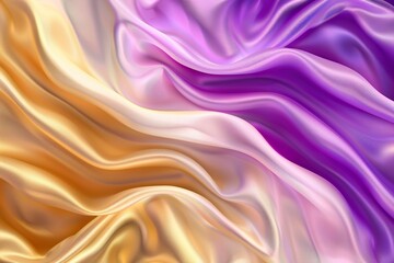 Obraz premium A purple and yellow fabric with a wave pattern,