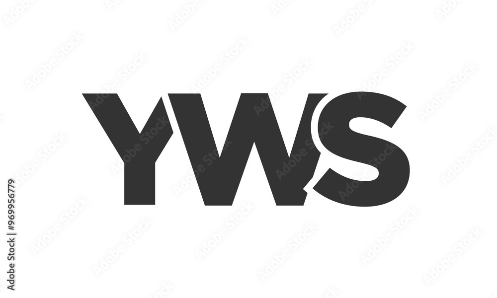 Fototapete yws logo design template with strong and modern bold text. initial based vector logotype featuring s