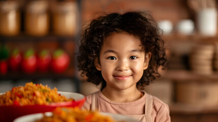 Top View Delicious Chinese Food Meal Red Tab