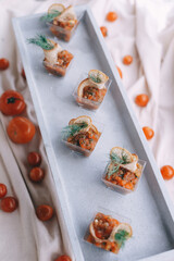 Gourmet Appetizers on Elegant Tray