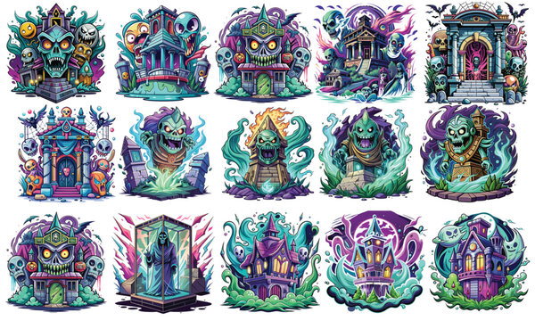 Halloween Boo Seum Illustration T-Shirt Design, Hand Drawn Lettering Phrase, Calligraphy Graphic Design, Typography Element, Hand Written Vector Sign Isolated on White Background for T-Shirts and Post