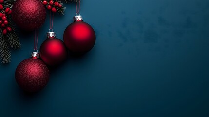 Merry Christmas and happy New Year background. Merry christmas card. Winter holiday theme. Happy New Year. Space for text. AI generation	