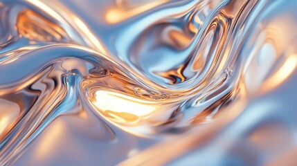 Abstract Liquid Metal Swirls.