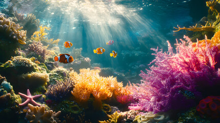 Vibrant Underwater Coral Garden