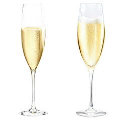 Champagne Glass on a transparent background