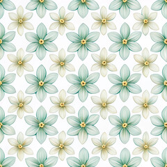 Obraz premium pattern, flower, seamless, floral, flowers, vector, wallpaper, design, illustration, nature, spring, summer, decoration, pink, texture, art, ornament, leaf, pastel, color, textile, plant, blossom, bea