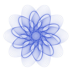 Guilloche vector element. Spirograph. Guilloche Pattern. Complexity design element. Vector illustration 