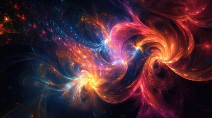 Fototapeta premium Astral Matrix. Abstract Fractal Design in Cosmic Dimension