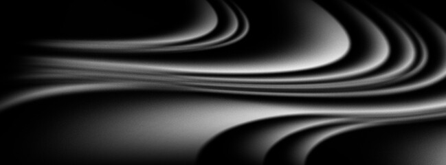 Black white gray grainy noisy background, noise texture abstract wave banner poster backdrop design