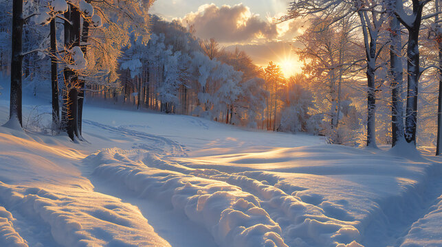 Frosted Winter Landscape in Bramsche
