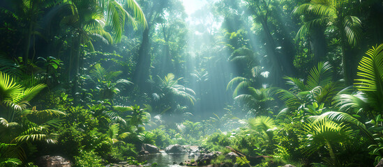 Obraz premium Tropical Jungle in August