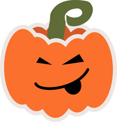 Halloween Pumpkin Head Illustration