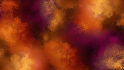 Fototapeta premium Rich gradient texture in dark orange, brown, and purple hues, featuring a cherry gold vintage background with space for design. Perfect for Halloween, Thanksgiving, and autumn-themed settings