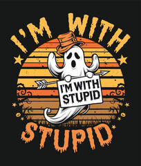 Obraz premium Halloween party t shirt design Vector Graphics. Print ready Halloween t-shirt design.