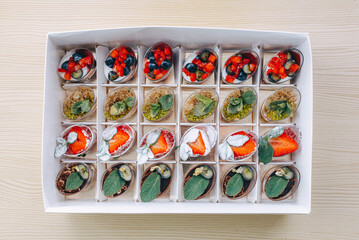 Assorted Mini Desserts in Box Display