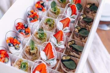 Assorted Mini Desserts in Box Display