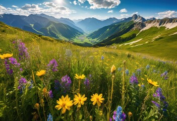 Fototapeta premium vibrant scenic landscapes featuring breathtaking outdoor activities embrace, adventure, biking, camping, exploration, flora, forest, getaway, hiking, lake