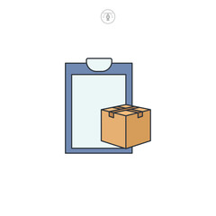 Inventory List icon symbol vector illustration isolated on white background