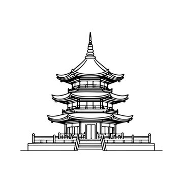 recommend clip art: Pagoda Silhouette Icon - Transparent Background Clipart