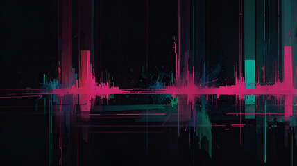 Digital Glitchscape Background