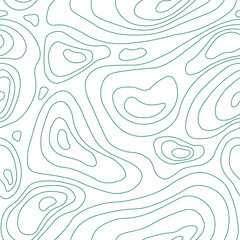 Fototapeta premium Seamless pattern topographic map ocean soda water wave abstract simple elegant minimal modern wavy line curve mountain nature green color flow art design chill hypnosis vector texture.
