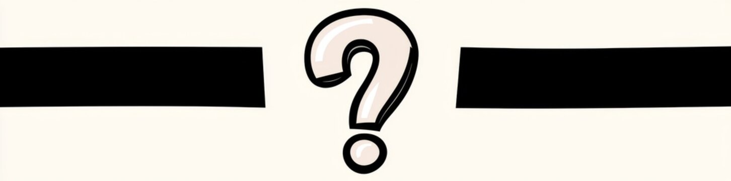 recommend clip art: An illustration of a question mark on a linear background. One continuous line drawing. A question mark isolated on a white background.