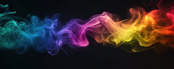 Vibrant abstract colorful smoke wave design for iPhone wallpaper in dynamic style
