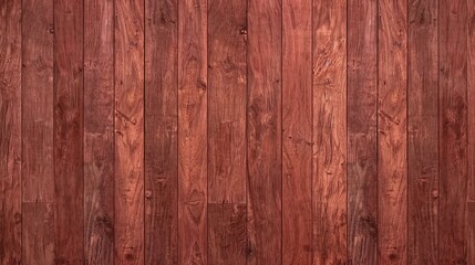 Obraz premium Natural red wood plank texture with vertical grain, perfect for vintage backgrounds, rustic banners, creative projects, and marketing materials with a raw, bold aesthetic