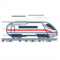 Speed Redefined: Fast Train Icon Outline for Dynamic Creations