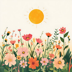 flowers in garden AI generated