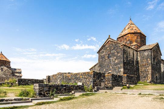 view of Sevanavank Sevan Monastery, Armenia