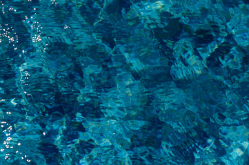 Blue ripped water in swimming pool 1
