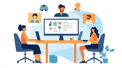 Virtual teamwork and learning: Connect remotely with video conferencing, online meetings, and remote work options for freelancers and HR professionals.