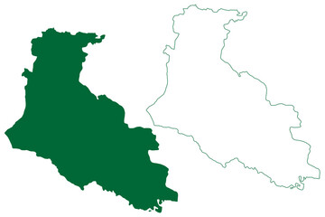 East Singhbhum district (Jharkhand State, Republic of India, Kolhan division) map vector illustration, scribble sketch East Singhbhum map