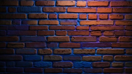 Fototapeta premium Closeup abstract background image of a colorful old brick wall texture in fantasy purple, red and pink colors 