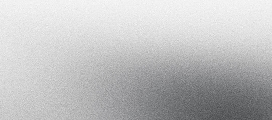 Gray grainy background, noise texture monochrome subtle gradient banner