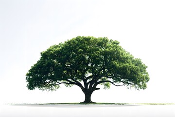 Obraz premium Majestic Tree Against a Minimalist Background