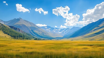 Obraz premium Majestic Mountain Valley Landscape