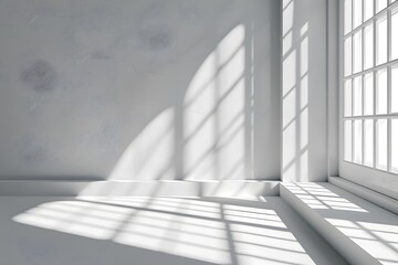 Fototapeta premium Serene Interior with Soft Shadows and Natural Light