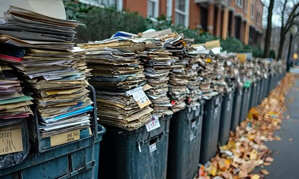 Overflowing Recycling Bins