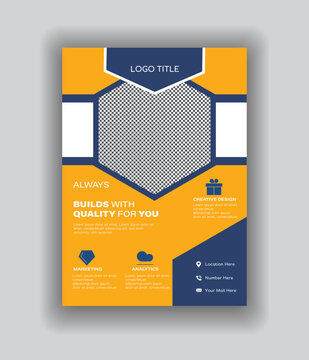 Creative modern unique clean flyer a4 design