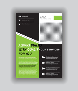 Creative modern unique clean flyer a4 design