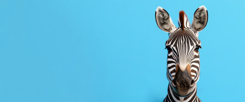 close up of zebra face