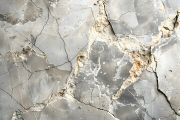 Textured Gray Concrete Surface with Cracks and Imperfections