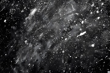 Obraz premium Abstract Black and White Splatter Art with Dynamic Texture