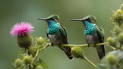 Fototapeta premium Birds in gardon